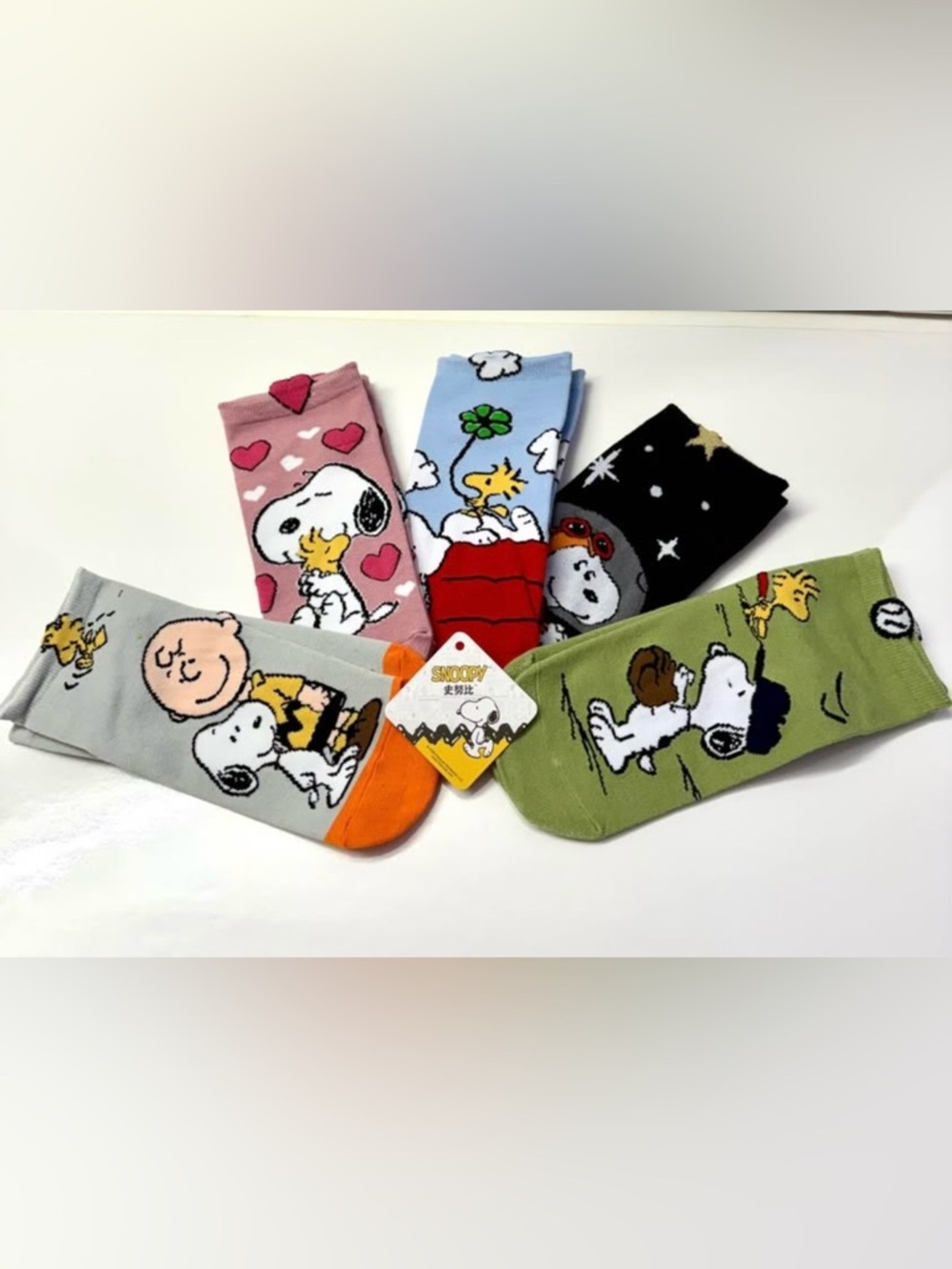 Peanuts Snoopy Crew Socks - Assorted Colors (6-Pack)